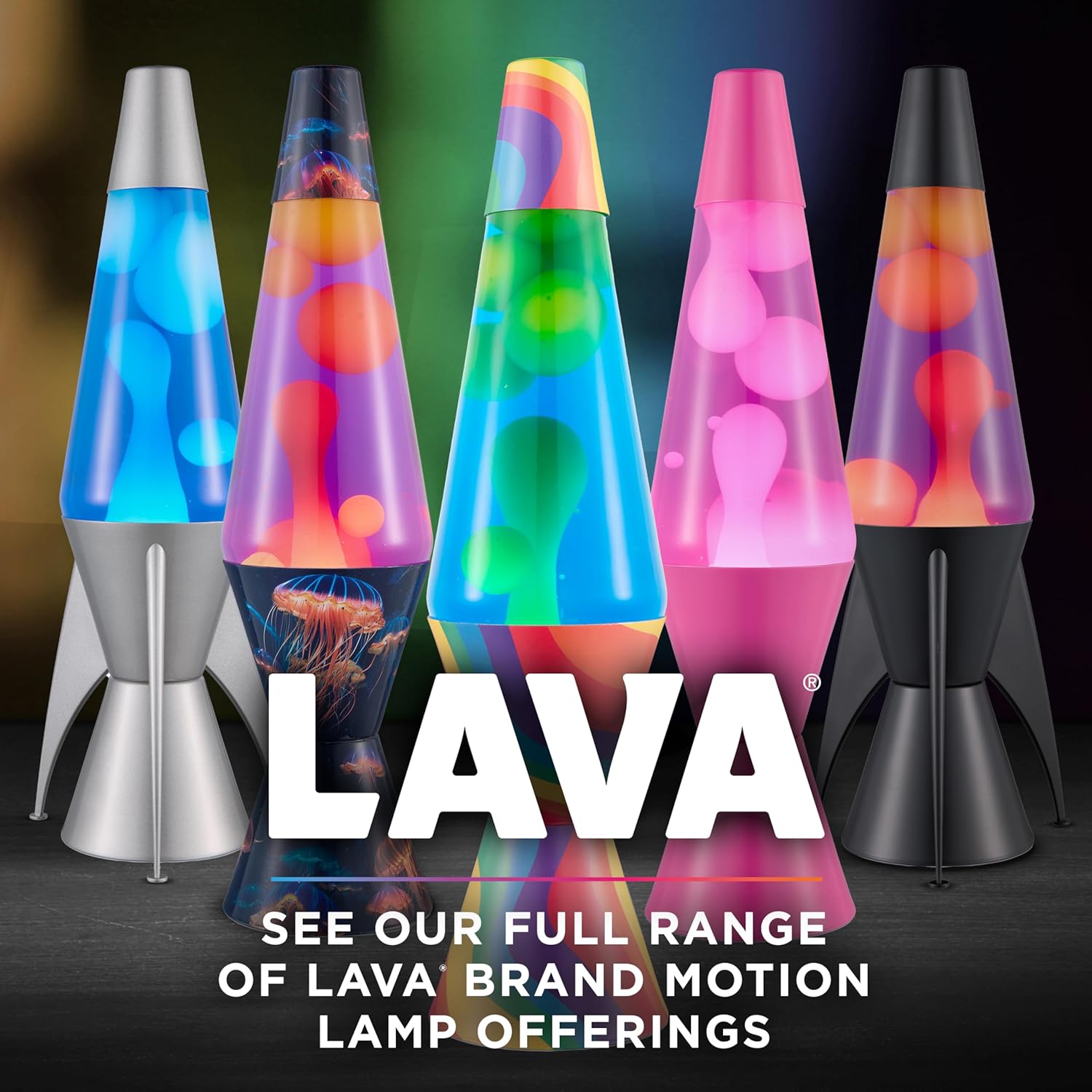 Lava The Original Lamp - 14.5 Gray Stratosphere ?C Retro Rocket Liquid Motion Lamp - White and Blue Liquid - Item #2390 (Amazon Exclusive) - Image 6